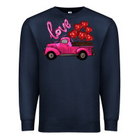 Navy valentines day turck with balloons Premium Sweatshirt - RanaPortraitStore