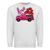 Oatmeal Heather valentines day turck with balloons Premium Sweatshirt - RanaPortraitStore