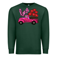 Sports Green valentines day turck with balloons Premium Sweatshirt - RanaPortraitStore
