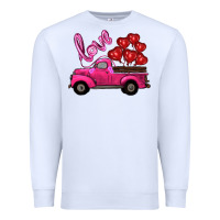 White valentines day turck with balloons Premium Sweatshirt - RanaPortraitStore