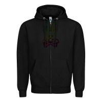 Black psychedelic bunny easter day, qsycho bunnies, easter 2022 Zipper Hoodie - linhVisuals