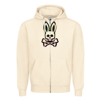 Sandshell psychedelic bunny easter day, qsycho bunnies, easter 2022 Zipper Hoodie - linhVisuals