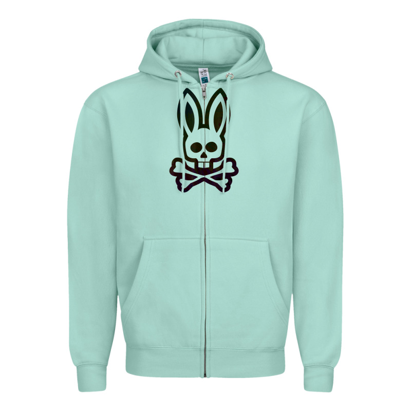Psychedelic Bunny Easter Day, Qsycho Bunnies, Easter 2022 Zipper Hoodie by linhVisuals | Teevron