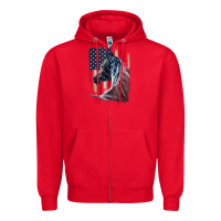 Red patriotic horse american flag   horse vintage Zipper Hoodie - linhVisuals