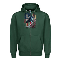 Sports Green patriotic horse american flag   horse vintage Zipper Hoodie - linhVisuals