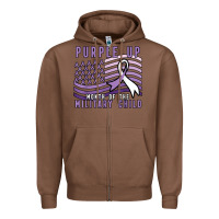 Chestnut purple up month of the military child Zipper Hoodie - linhVisuals