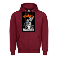 Burgundy mobb deep rapper hip hop Zipper Hoodie - linhVisuals