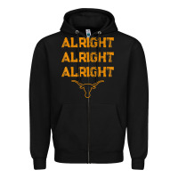 Black texas pride state usa alright alright alright t shirt Zipper Hoodie - linhVisuals