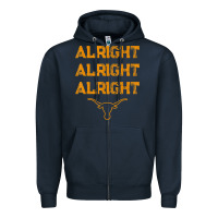 Navy texas pride state usa alright alright alright t shirt Zipper Hoodie - linhVisuals