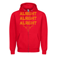 Red texas pride state usa alright alright alright t shirt Zipper Hoodie - linhVisuals