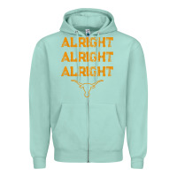 Seafoam texas pride state usa alright alright alright t shirt Zipper Hoodie - linhVisuals