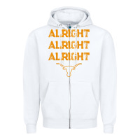 White texas pride state usa alright alright alright t shirt Zipper Hoodie - linhVisuals