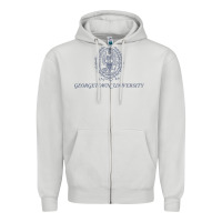 Dove Grey georgetown university Zipper Hoodie - linhVisuals