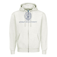 Oatmeal Heather georgetown university Zipper Hoodie - linhVisuals