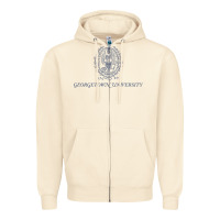 Sandshell georgetown university Zipper Hoodie - linhVisuals