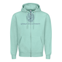 Seafoam georgetown university Zipper Hoodie - linhVisuals