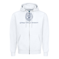 White georgetown university Zipper Hoodie - linhVisuals
