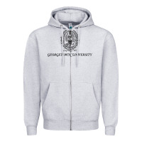 Heather Grey georgetown university Zipper Hoodie - linhVisuals