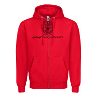 Red georgetown university Zipper Hoodie - linhVisuals