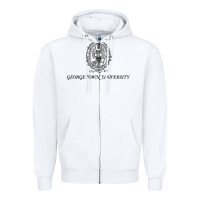 White georgetown university Zipper Hoodie - linhVisuals