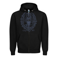 Black georgetown university Zipper Hoodie - linhVisuals