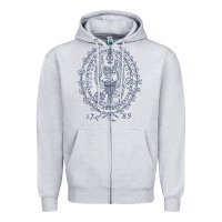 Heather Grey georgetown university Zipper Hoodie - linhVisuals