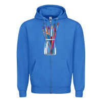 True Royal Paint Brushes Zipper Hoodie - linhVisuals