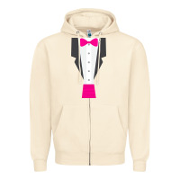 Sandshell pink tux tuxedo Zipper Hoodie - linhVisuals