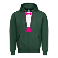 Sports Green pink tux tuxedo Zipper Hoodie - linhVisuals