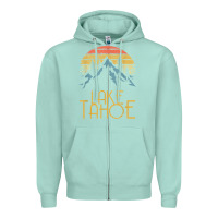 Seafoam vintage lake tahoe california nevada retro t shirt Zipper Hoodie - linhVisuals