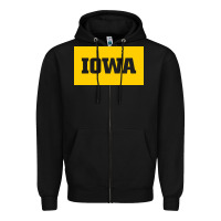 Black University of Iowa, UIowa, Iowa, apparel Zipper Hoodie - linhVisuals
