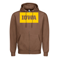 Chestnut University of Iowa, UIowa, Iowa, apparel Zipper Hoodie - linhVisuals