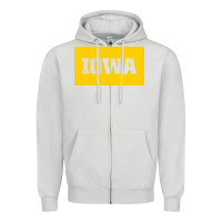 Dove Grey University of Iowa, UIowa, Iowa, apparel Zipper Hoodie - linhVisuals