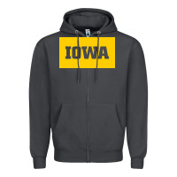 Smoke University of Iowa, UIowa, Iowa, apparel Zipper Hoodie - linhVisuals