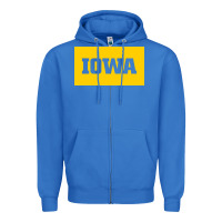 True Royal University of Iowa, UIowa, Iowa, apparel Zipper Hoodie - linhVisuals