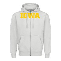 Dove Grey university of iowa, Apparel Zipper Hoodie - linhVisuals