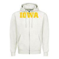 Oatmeal Heather university of iowa, Apparel Zipper Hoodie - linhVisuals