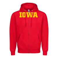 Red university of iowa, Apparel Zipper Hoodie - linhVisuals