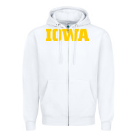White university of iowa, Apparel Zipper Hoodie - linhVisuals
