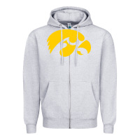 Heather Grey university of iowa athletics teams gear Zipper Hoodie - linhVisuals