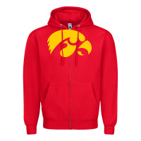 Red university of iowa athletics teams gear Zipper Hoodie - linhVisuals