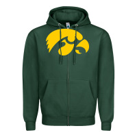 Sports Green university of iowa athletics teams gear Zipper Hoodie - linhVisuals