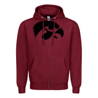 Burgundy university of iowa athletics teams gear Zipper Hoodie - linhVisuals