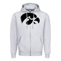 Heather Grey university of iowa athletics teams gear Zipper Hoodie - linhVisuals