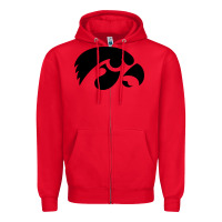 Red university of iowa athletics teams gear Zipper Hoodie - linhVisuals