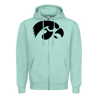 Seafoam university of iowa athletics teams gear Zipper Hoodie - linhVisuals