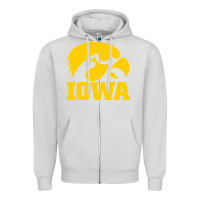 Dove Grey university of iowa athletics teams gear Zipper Hoodie - linhVisuals