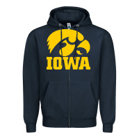 Navy university of iowa athletics teams gear Zipper Hoodie - linhVisuals