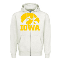 Oatmeal Heather university of iowa athletics teams gear Zipper Hoodie - linhVisuals
