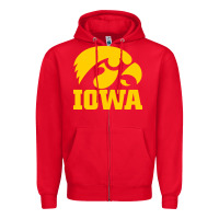 Red university of iowa athletics teams gear Zipper Hoodie - linhVisuals
